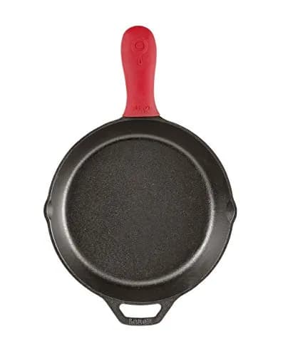 Lodge Red Silicone Hot Handle Holder | Heat-Resistant Cast Iron Skillet Handle Cover for Pans 9 Inches & Larger (14.3cm x 5.1cm) thumbnail 3