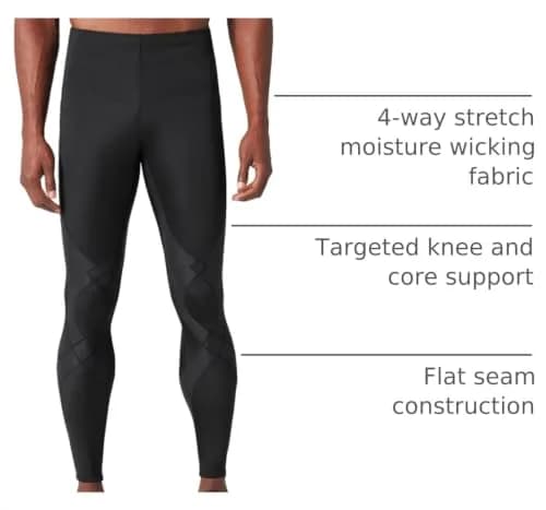 CW-X Men's Stabilyx Compression Tights, 225809A | Support joints & stability, moisture-wicking, UV protection thumbnail 4