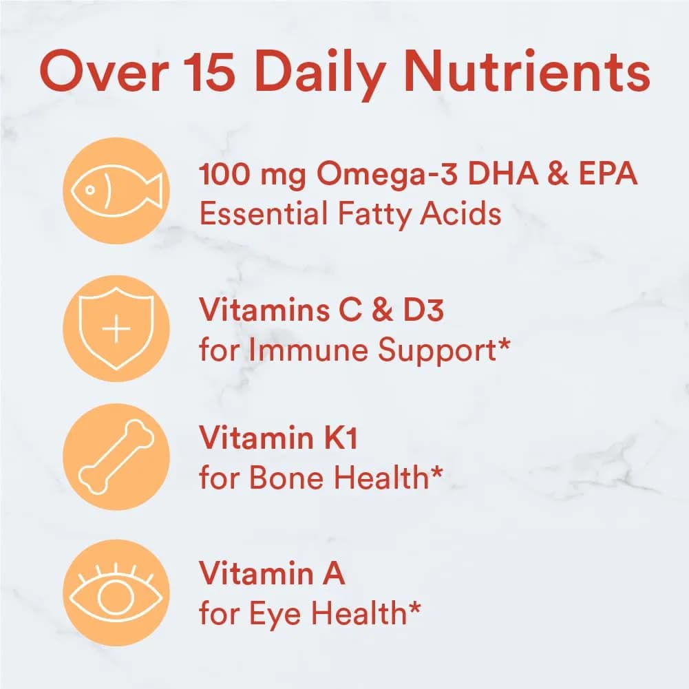 SmartyPants Kids Multivitamin Gummies with Omega 3 Fish Oil 120 Count | Gluten-Free, Fruity Flavors, Immune Support - view 5