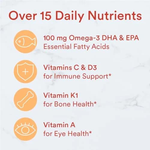 SmartyPants Kids Multivitamin Gummies with Omega 3 Fish Oil 120 Count | Gluten-Free, Fruity Flavors, Immune Support thumbnail 5