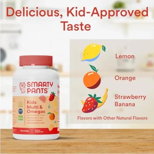 SmartyPants Kids Multivitamin Gummies with Omega 3 Fish Oil 120 Count | Gluten-Free, Fruity Flavors, Immune Support thumbnail 6