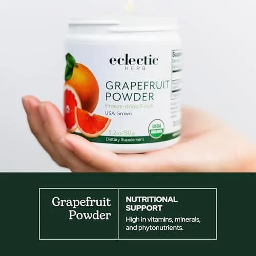 Eclectic Herb Organic Grapefruit Powder Supplement | Nutritional Drink Mix, USDA Organic, Vegan, Non-GMO (90 g | 3.2 oz) thumbnail 3