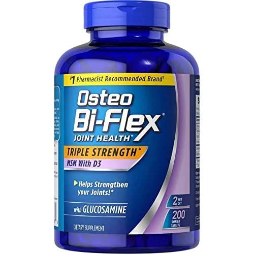 Osteo Bi-Flex Triple Strength Glucosamine 1500 mg, MSM 1500 mg with Vitamin D3 1000 UI Tablets (200 Count) | Supports Joint & Bone Health thumbnail 1