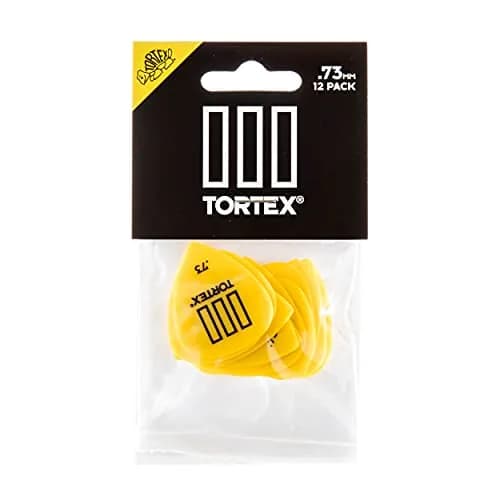Jim Dunlop Tortex TIII Pick 0.73mm (Yellow) | 12 Pack Guitar Plectrums thumbnail 4