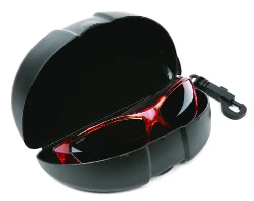 MCR Safety Crews 207 Hard Shell Eyeglass Case | Crush Resistant with Belt Loop Hook, Black thumbnail 2