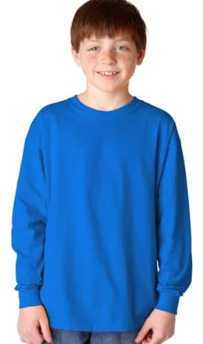 Gildan Heavy Cotton Long Sleeve T-Shirt 20F Royal Medium | Classic 100% Cotton Comfort thumbnail 1