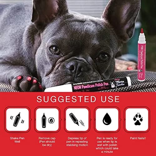 Warren London Pawdicure Dog Nail Polish Pens | Made in USA | Quick Dry, Low Odor, Non-Toxic | 13 Colors | Pink thumbnail 2