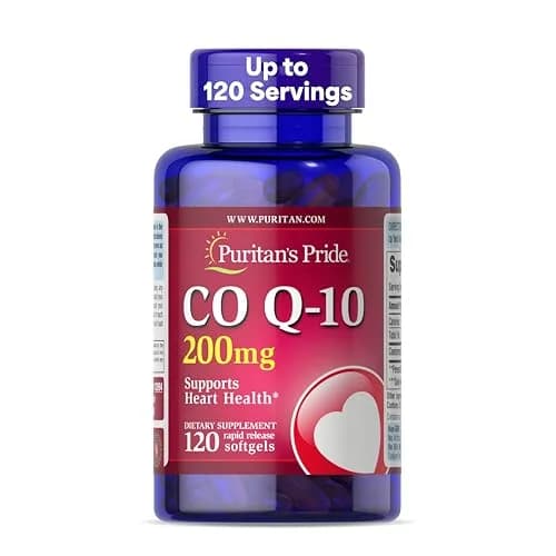 Puritan's Pride Coenzyme CoQ10 200mg | Supports Heart & Cellular Energy, 120 Rapid Release Softgels thumbnail 1