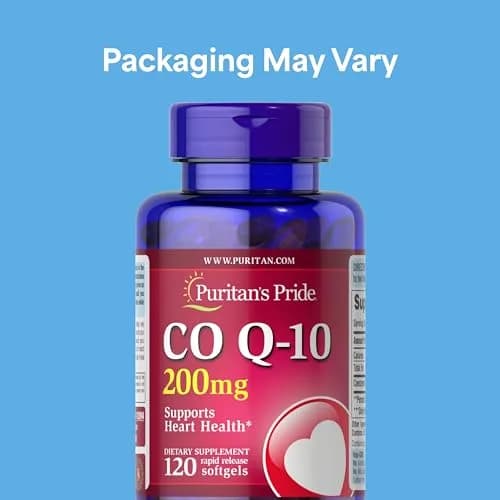 Puritan's Pride Coenzyme CoQ10 200mg | Supports Heart & Cellular Energy, 120 Rapid Release Softgels thumbnail 2