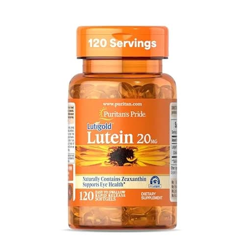 Puritan's Pride Lutein Zeaxanthin Softgels 20mg 120 Count | Eye Health Support with Antioxidant Defense thumbnail 1