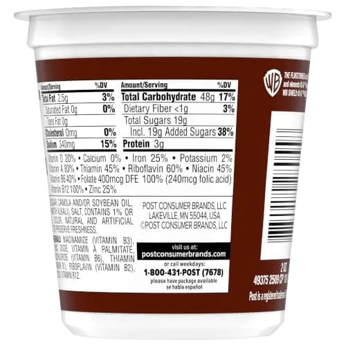 Pebbles Cocoa Chocolate Breakfast Cereal Cups, Gluten Free, 2 oz (56g) | Pack of 12 thumbnail 9