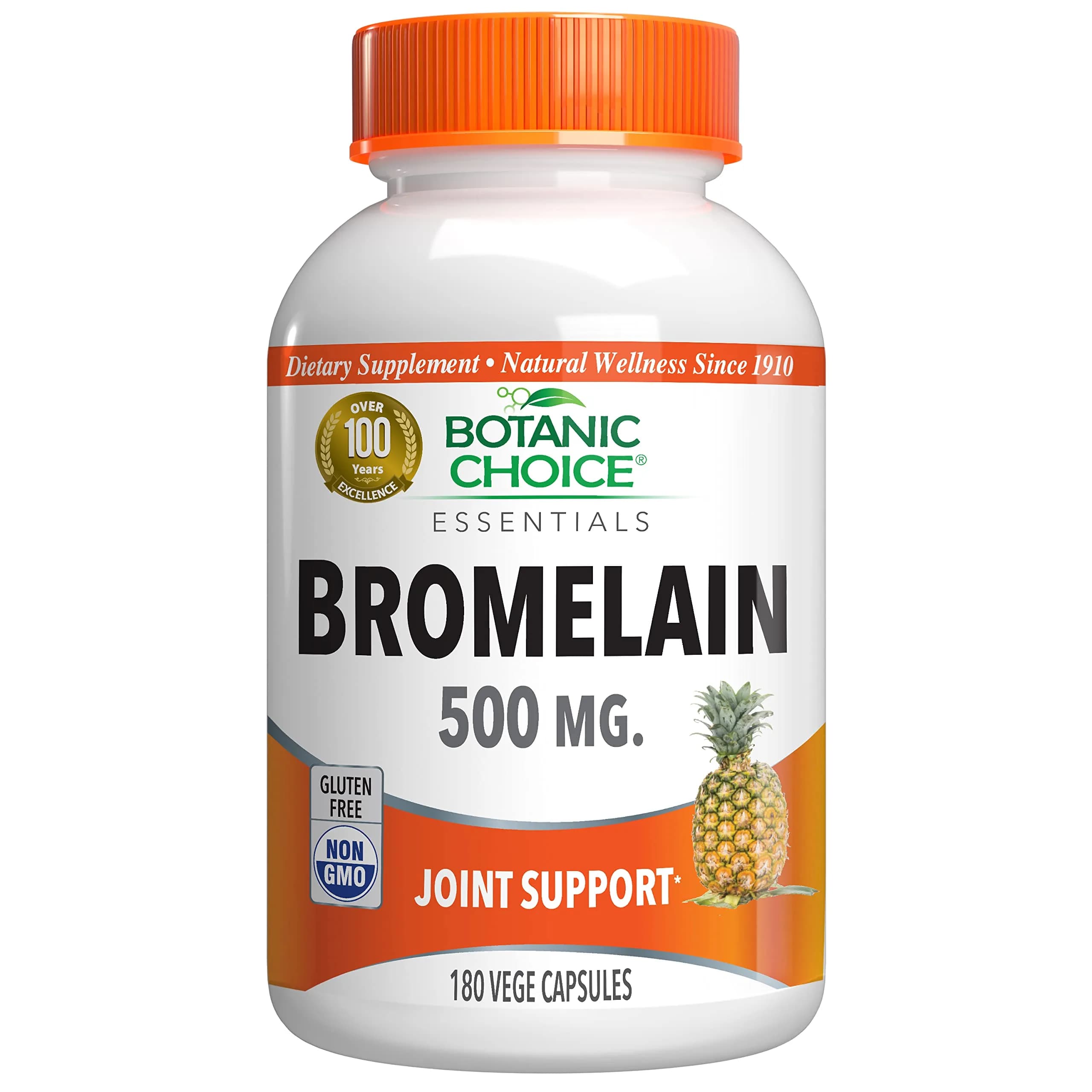 Botanic Choice Bromelain 500 mg | Supports Joint Flexibility & Digestion | 180 Capsules