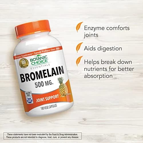 Botanic Choice Bromelain 500 mg | Supports Joint Flexibility & Digestion | 180 Capsules thumbnail 3