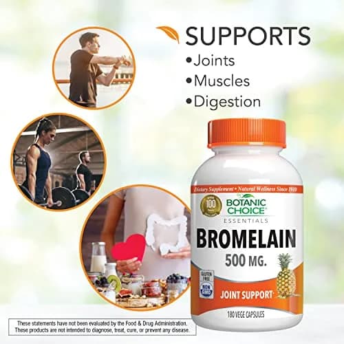 Botanic Choice Bromelain 500 mg | Supports Joint Flexibility & Digestion | 180 Capsules thumbnail 4