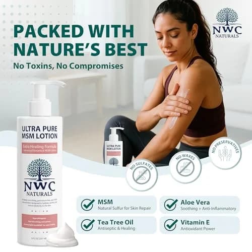 NWC Naturals MSM Body Lotion with Tea Tree Oil and Aloe Vera | Deep Moisturizer for All Skin Types (70-120 chars) thumbnail 5