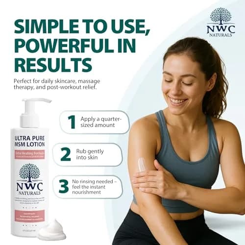 NWC Naturals MSM Body Lotion with Tea Tree Oil and Aloe Vera | Deep Moisturizer for All Skin Types (70-120 chars) thumbnail 7