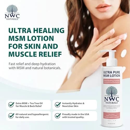 NWC Naturals MSM Body Lotion with Tea Tree Oil and Aloe Vera | Deep Moisturizer for All Skin Types (70-120 chars) thumbnail 3
