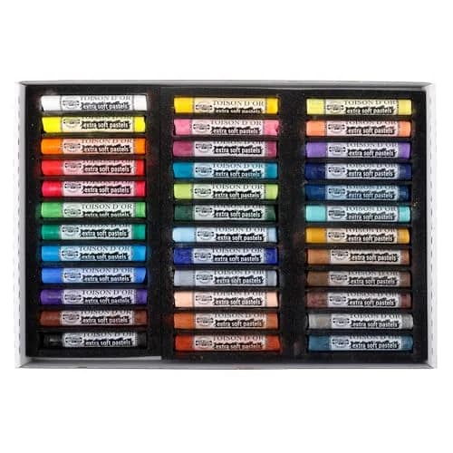 Koh-I-Noor Toison D'or 8555 Extra Soft Artist Pastels 36 Count (1.5 cm Diameter) | Professional Grade Drawing Media thumbnail 2