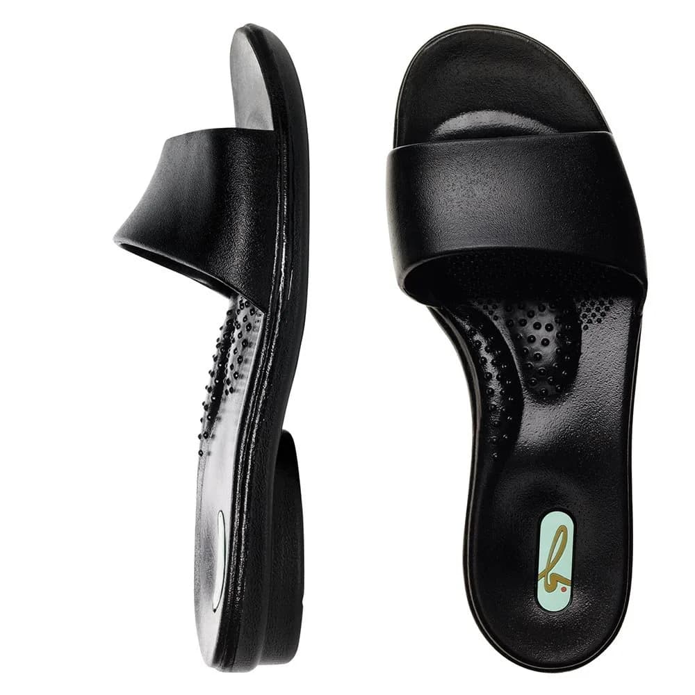 Oka-B Women's Grace Slide, Licorice, Size 6.5-7.5 M | Ergonomic Comfort & Eco-Friendly Design