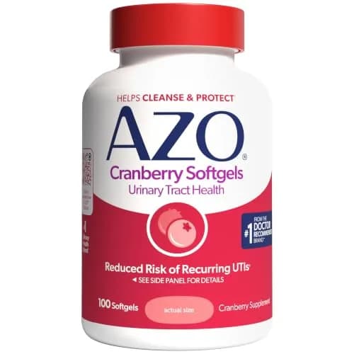 AZO Cranberry Pills for Women & Men, Urinary Tract Health, 100 Softgels | Sugar-Free Herbal Supplement thumbnail 1