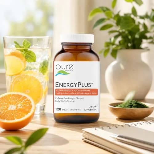 PURE ESSENCE LABS Energy Plus 120 Tablets | Caffeine-Free Herbal Energy & Focus Supplement thumbnail 8