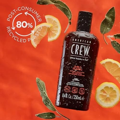 American Crew 3-in-1 Shampoo, Conditioner & Body Wash 450ml (15.2 fl oz) | Classic Scent for Men thumbnail 4