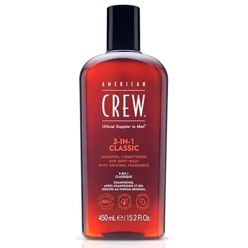 American Crew 3-in-1 Shampoo, Conditioner & Body Wash 450ml (15.2 fl oz) | Classic Scent for Men thumbnail 1