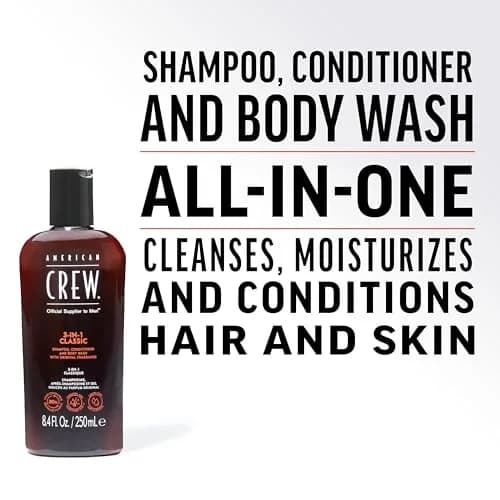 American Crew 3-in-1 Shampoo, Conditioner & Body Wash 450ml (15.2 fl oz) | Classic Scent for Men thumbnail 2