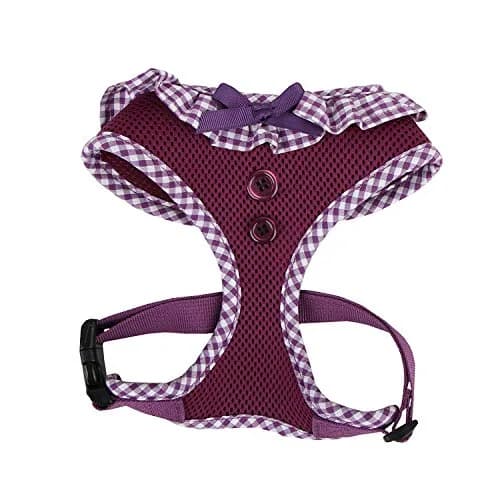 Puppia Vivien Harness Medium | Breathable Checkered Dog Vest with Adjustable Chest thumbnail 1