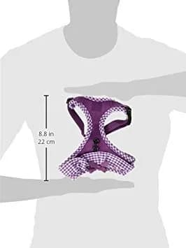 Puppia Vivien Harness Medium | Breathable Checkered Dog Vest with Adjustable Chest thumbnail 8