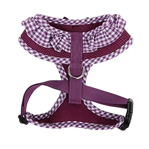 Puppia Vivien Harness Medium | Breathable Checkered Dog Vest with Adjustable Chest thumbnail 2
