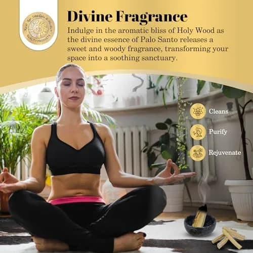 New Age Smudges & Herbs Sacred Palo Santo Wood Incense Sticks | 6 Premium Holy Wood for Cleansing & Meditation thumbnail 4