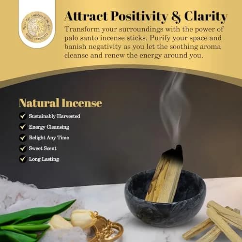 New Age Smudges & Herbs Sacred Palo Santo Wood Incense Sticks | 6 Premium Holy Wood for Cleansing & Meditation thumbnail 6