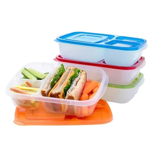 Bentgo Easyboxes - Stackable 3-Compartment Lunch Boxes 5 cups | Reusable BPA-Free Containers for Kids & Adults thumbnail 1