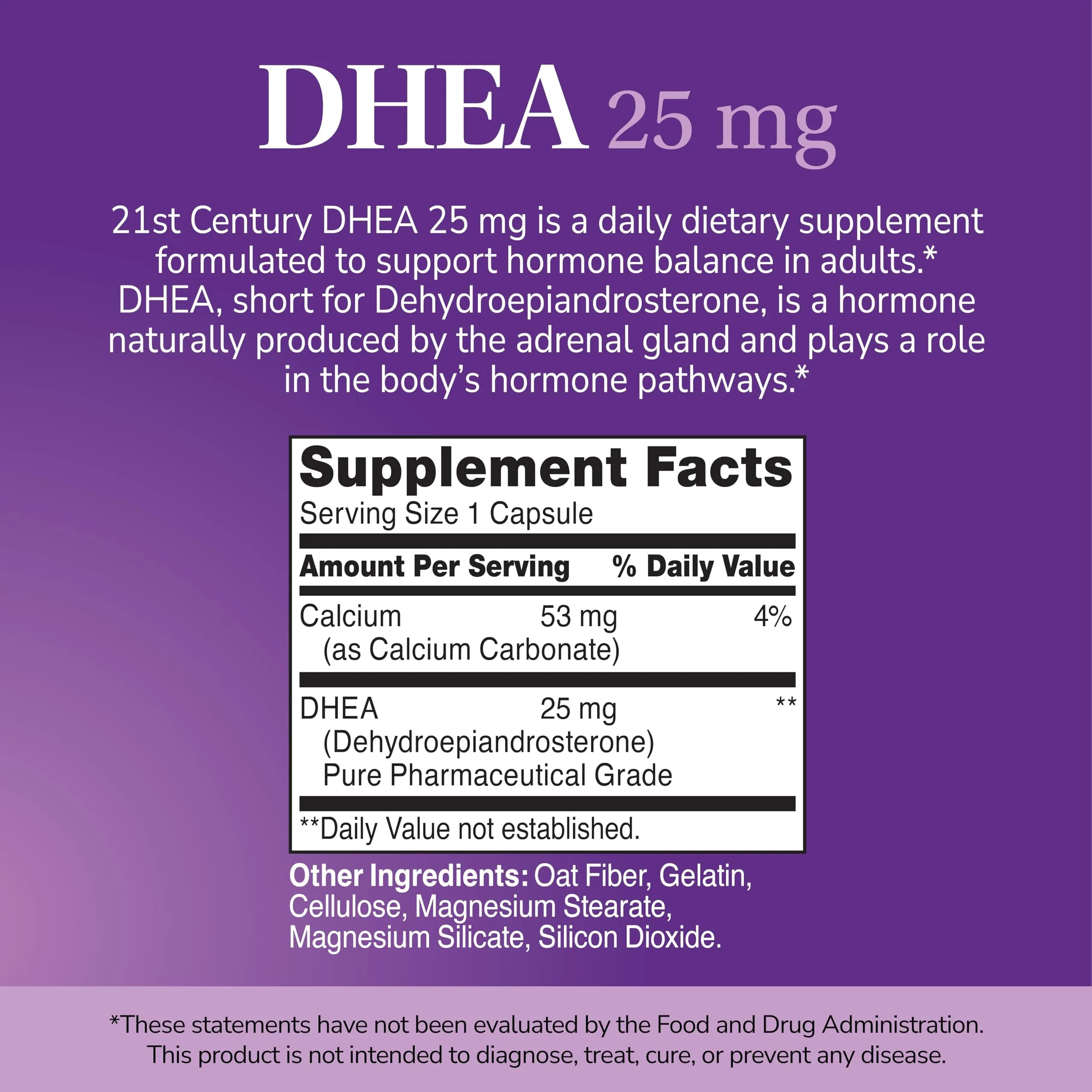 21st Century DHEA 25 mg Capsules 90 Count | Supports Natural Hormone Balance - view 2