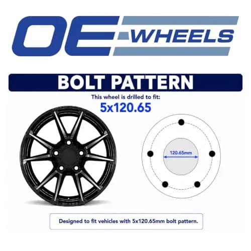 OE Wheels CV04 18x10.5 Gloss Black Machined Lip | 5x120.65 Bolt Pattern, 56ET Offset thumbnail 6