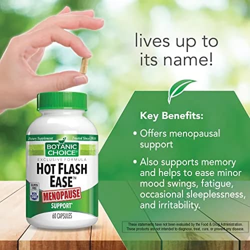 Botanic Choice Menopause Hot Flash Relief Supplement | Herbal Balance for Women, Gluten Free, 60 Capsules thumbnail 4
