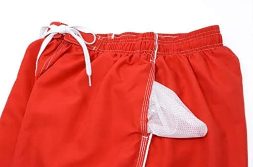 Adoretex Men's Guard Board Shorts Swim Trunks with Mesh Liner, Navy, Small | 100% Polyester, 8x Faster Drying thumbnail 5