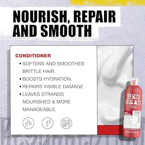 TIGI Bed Head Resurrection Shampoo for Damaged Hair 750ml (25.36 Fl Oz) | Salon-Quality Repair for Brittle Strands thumbnail 5