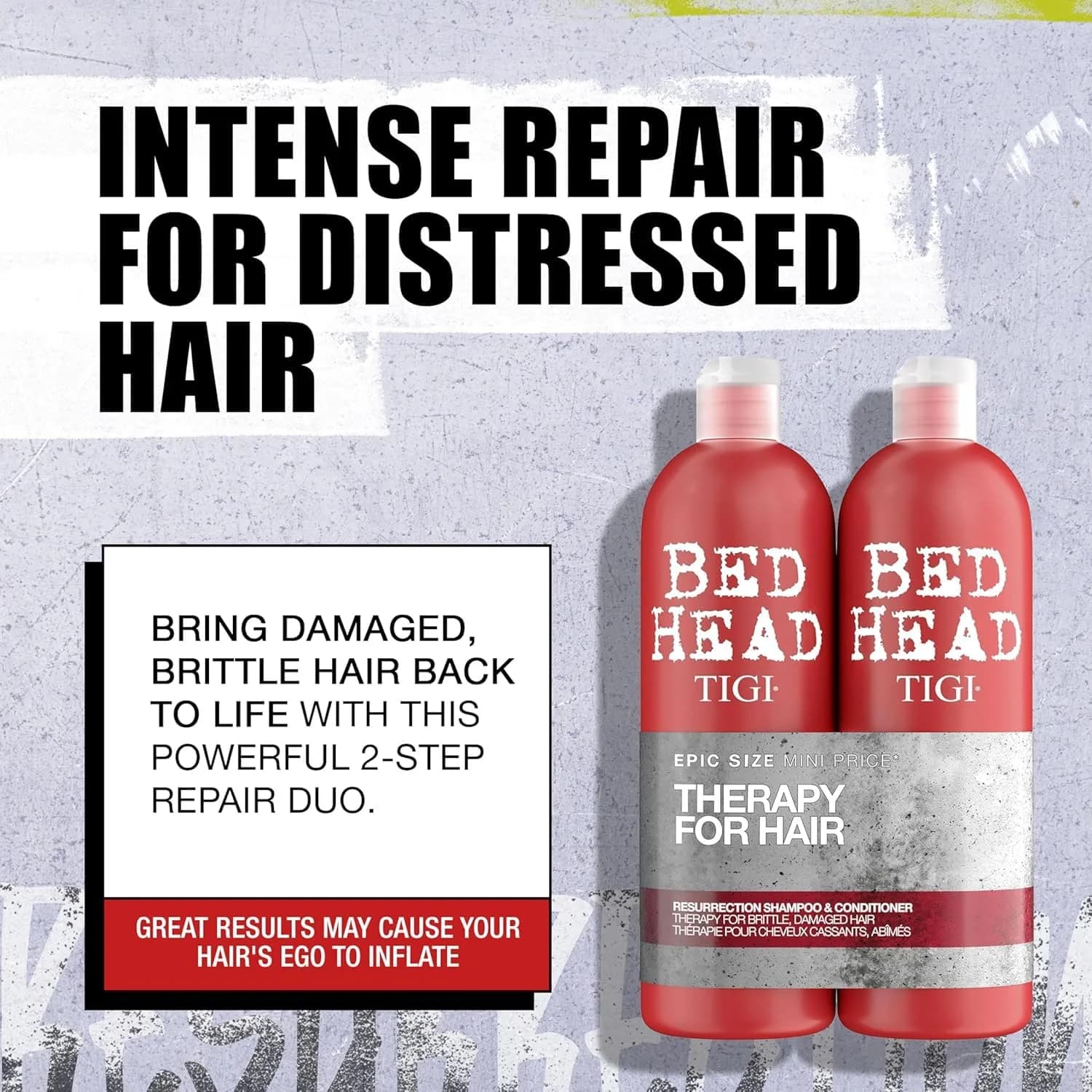 TIGI Bed Head Resurrection Shampoo for Damaged Hair 750ml (25.36 Fl Oz) | Salon-Quality Repair for Brittle Strands - view 2