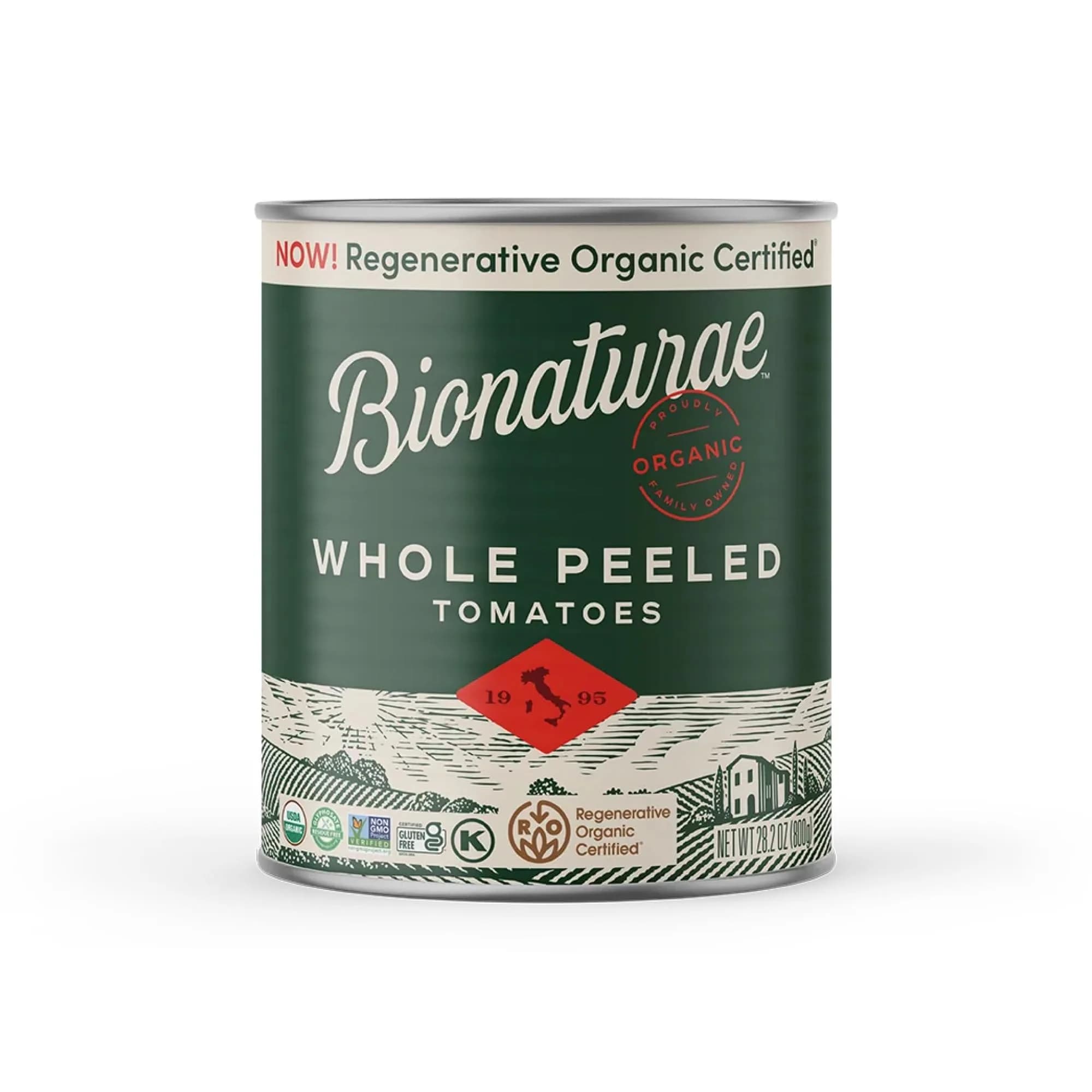 bionaturae Organic Whole Peeled Tomatoes 28.2 Oz | Authentic Italian Organic, Non-GMO, No Added Salt & Sugar