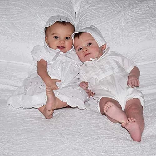 Petit Ami Baby Boys' Pique Christening Knicker, White (24 Months) | Heirloom-Quality Baptism Outfit thumbnail 7