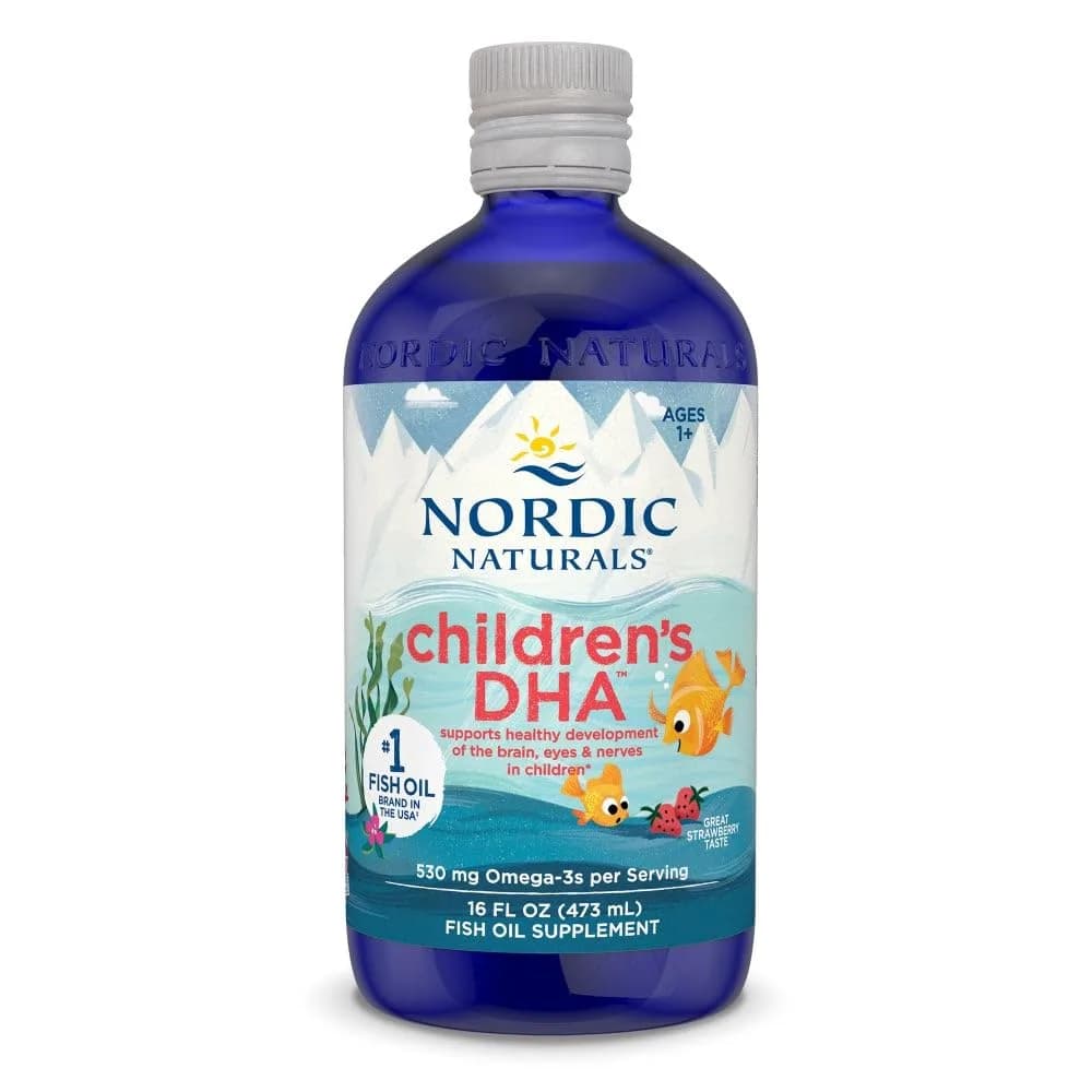 Nordic Naturals Children's DHA 8 oz | Strawberry Omega-3 Fish Oil for Kids — Strawberry / 16 Fl Oz