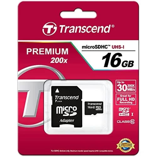 Transcend 16GB microSDHC Class 10 Memory Card with Adapter | 10MB/s Write Speed thumbnail 4