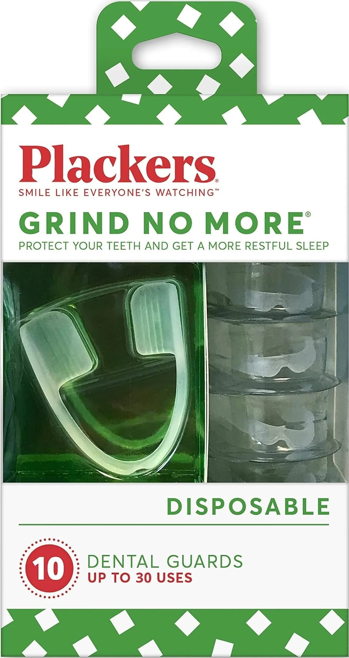 Plackers Grind No More Night Guard, 10 Count (30 Uses) | Ready-to-Wear Dental Protection - main product image