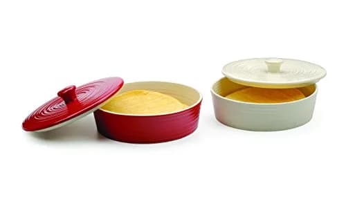 RSVP International Stoneware Tortilla Warmer & Server with Lid | Microwave & Oven Safe, 8.5" Diameter thumbnail 6