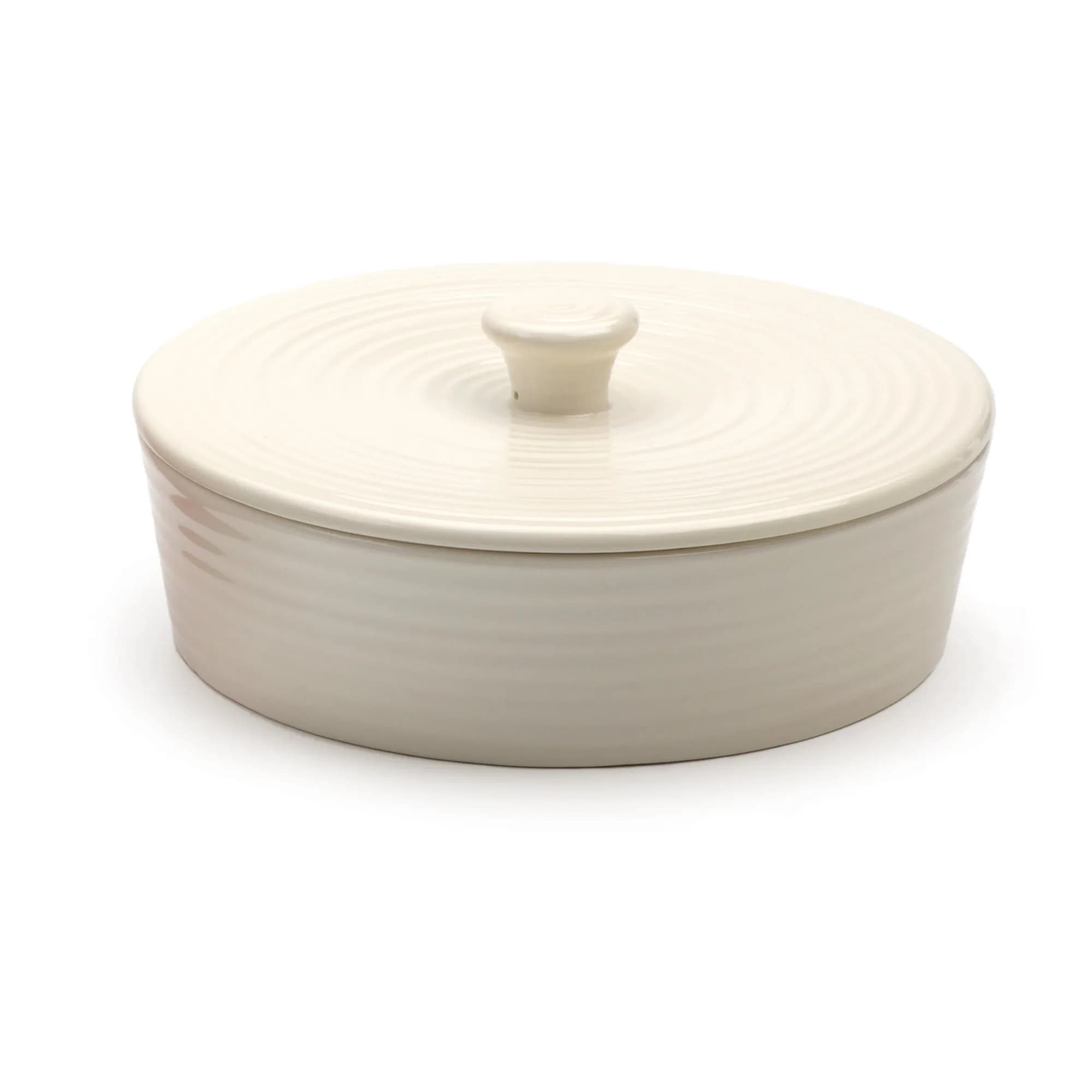 RSVP International Stoneware Tortilla Warmer & Server with Lid | Microwave & Oven Safe, 8.5" Diameter