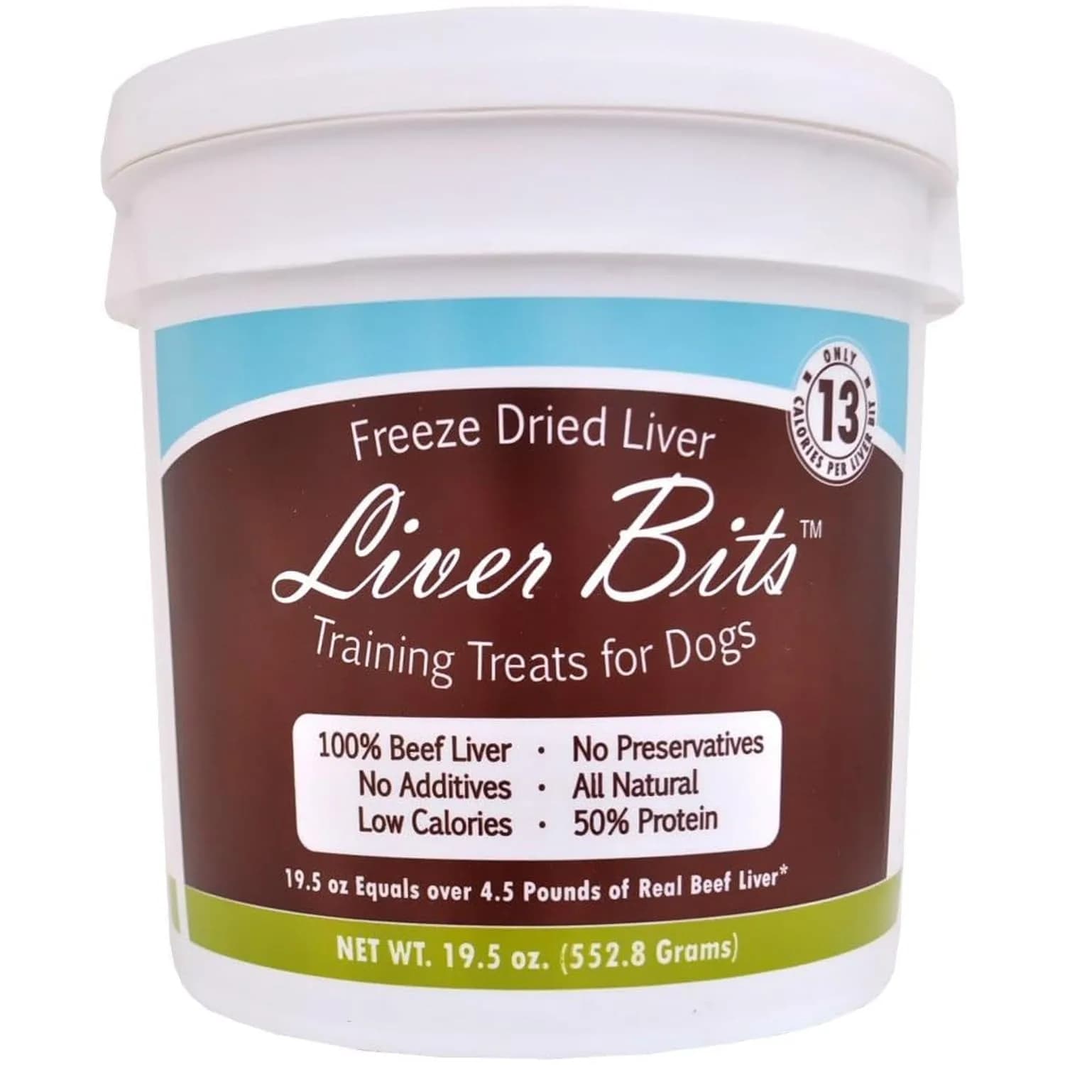 Liver Bits Freeze Dried Dog Treats | 19.5-oz All Natural Beef Liver, Low Calorie, USA Import (70-120c) — 1.22 Pound