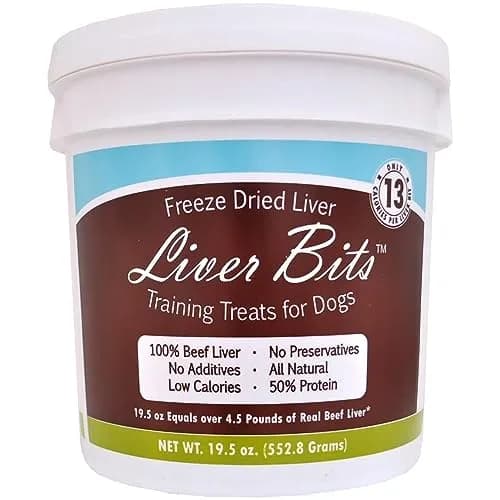 Liver Bits Freeze Dried Dog Treats | 19.5-oz All Natural Beef Liver, Low Calorie, USA Import (70-120c) thumbnail 1