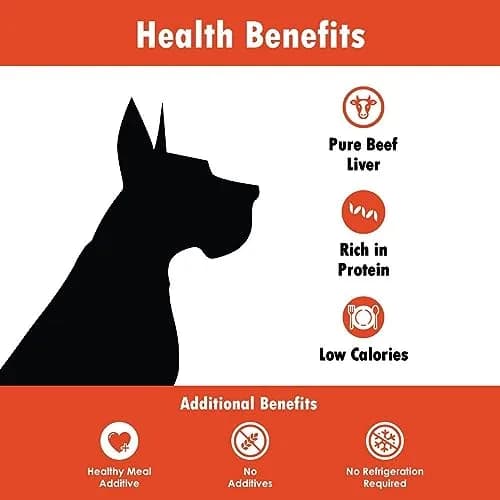 Liver Bits Freeze Dried Dog Treats | 19.5-oz All Natural Beef Liver, Low Calorie, USA Import (70-120c) thumbnail 2
